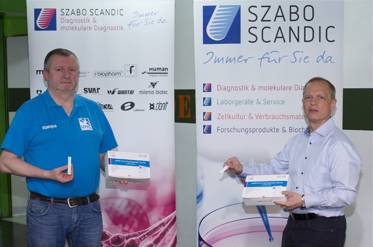 Szabo-Scandic spendet 1.000 Corona Antigen-Schnelltests an den UHC Hollabrunn