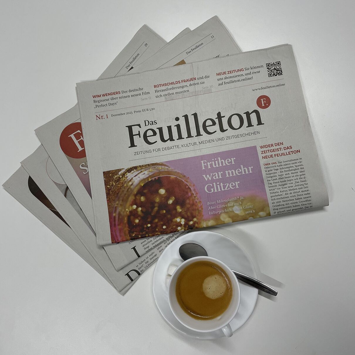Monatsmagazin Das Feuilleton ist ab 1. Dezember 2023 erhältlich